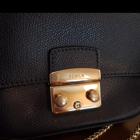 Furla Metropolis Mini Crossbody Bag Blue Rare - Picture 4 of 9